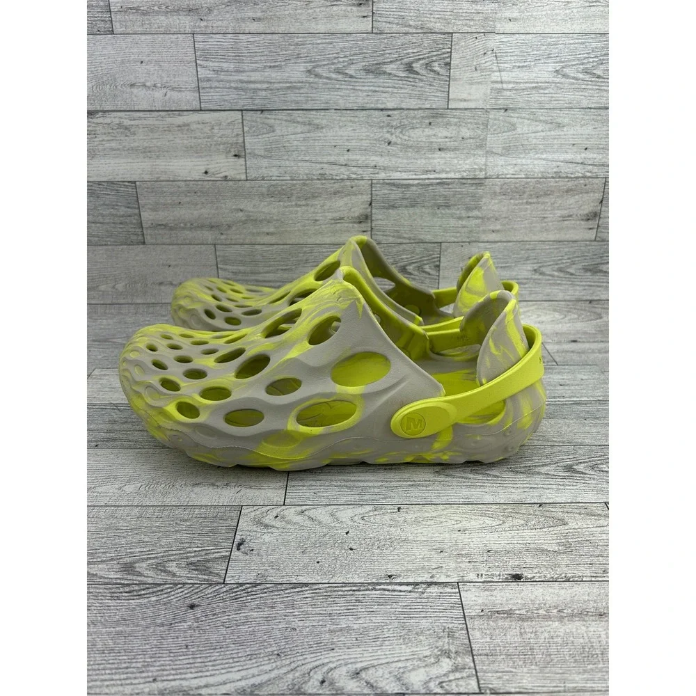 Merrell Hydro Moc Water Shoes Grey Lime Green Marbled Mens 7 Womens 8.5 J003751